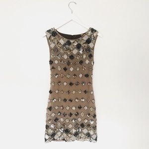 Alice+ Olivia Silk Sequin Dress